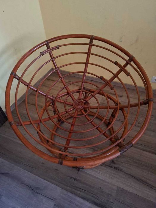 Крісло папасан з ротанга, 2 шт, одне з подушкою, самовивіз