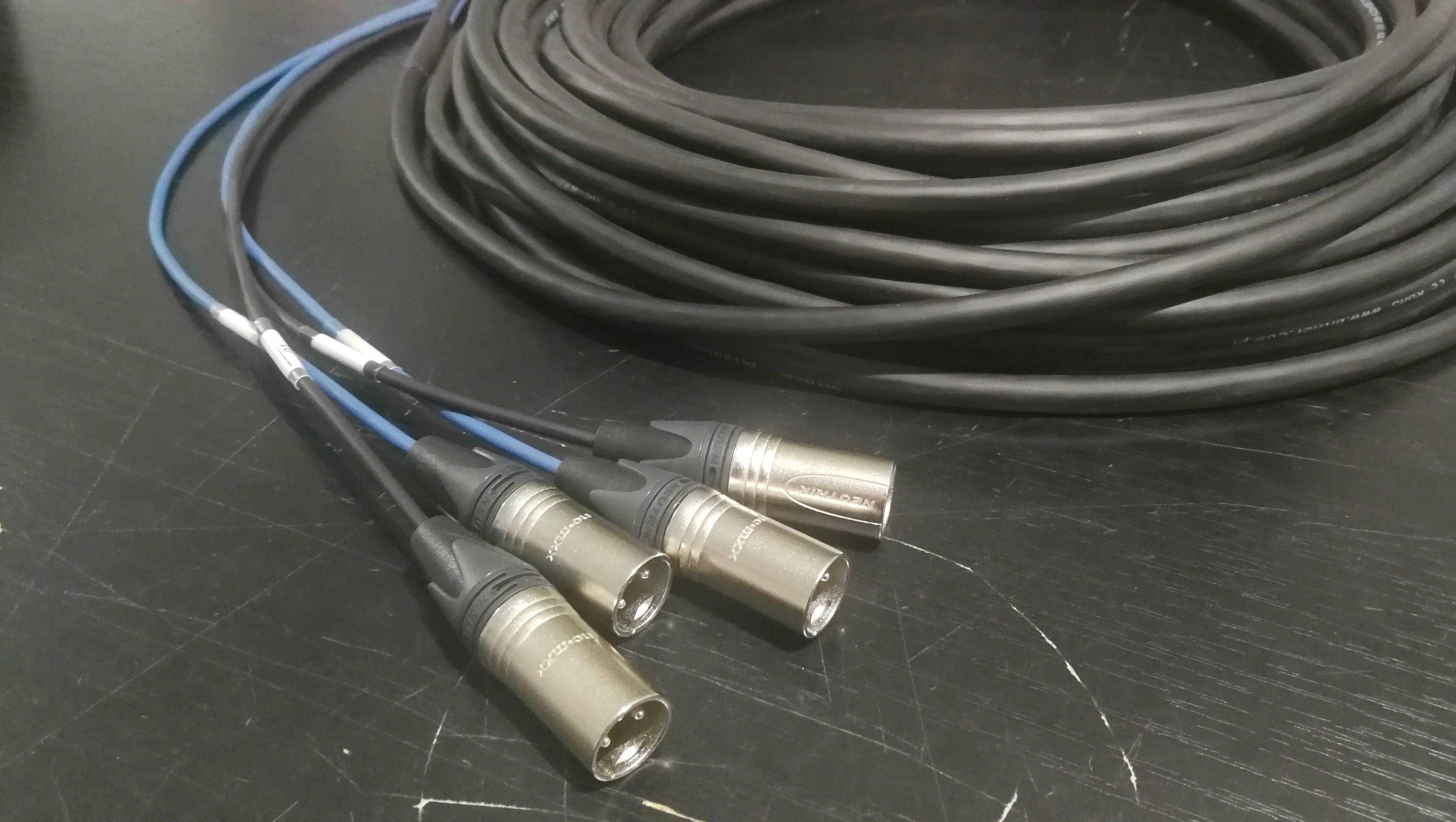 Kabel multicore przewód wieloparowy 4x XLR Neutrik podpyta audio