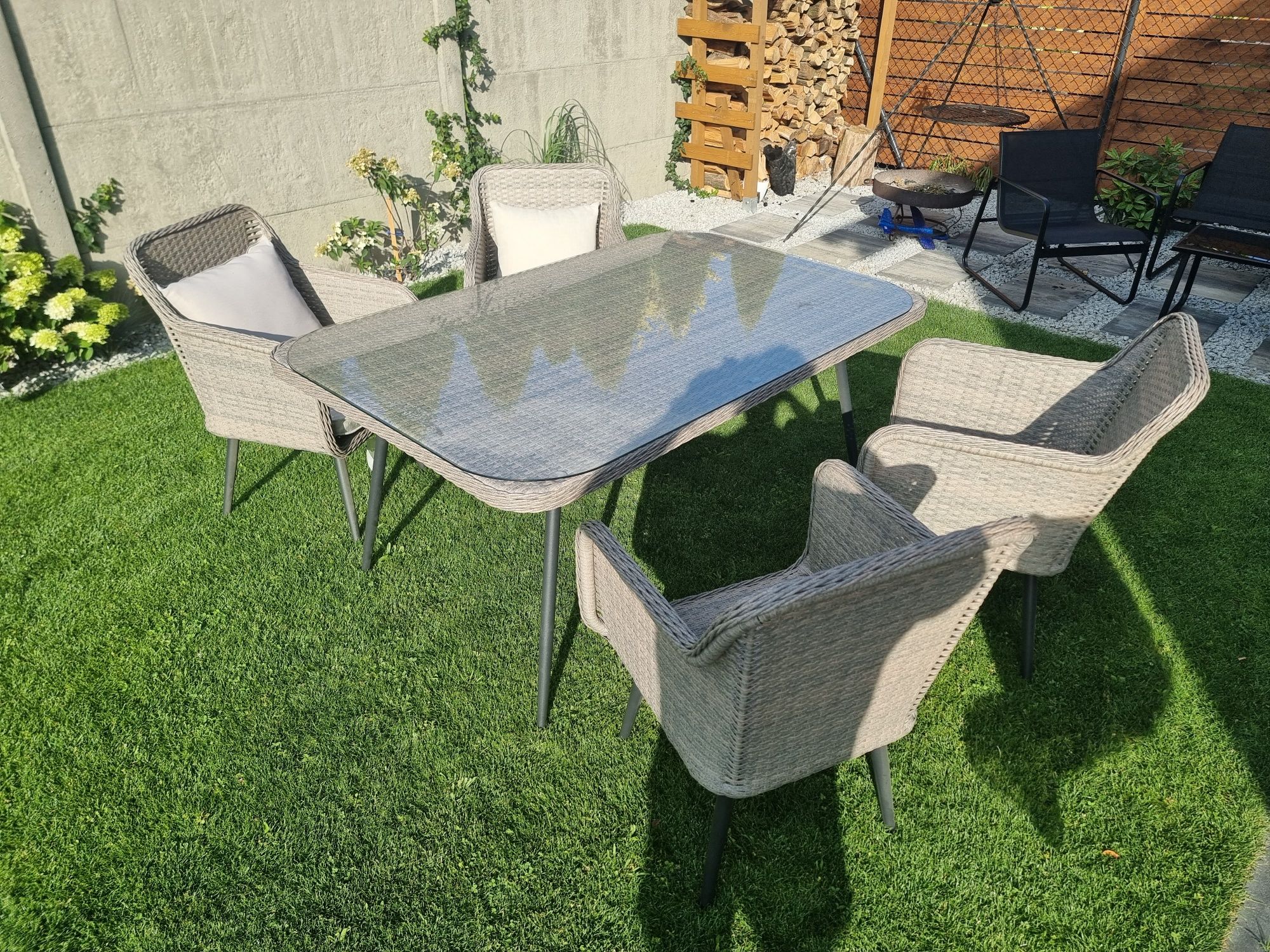 Zestaw solidnych mebli ogrodowych stół krzesła/meble ogrodowe