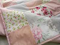 Narzuta Patchwork Shabby chic kwiaty pastele vintage 210x110cm