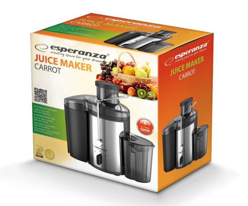SOKOWIRÓWKA Esperanza 500w Maszyna Do Wyciskania Owoców - WYPRZEDAŻ