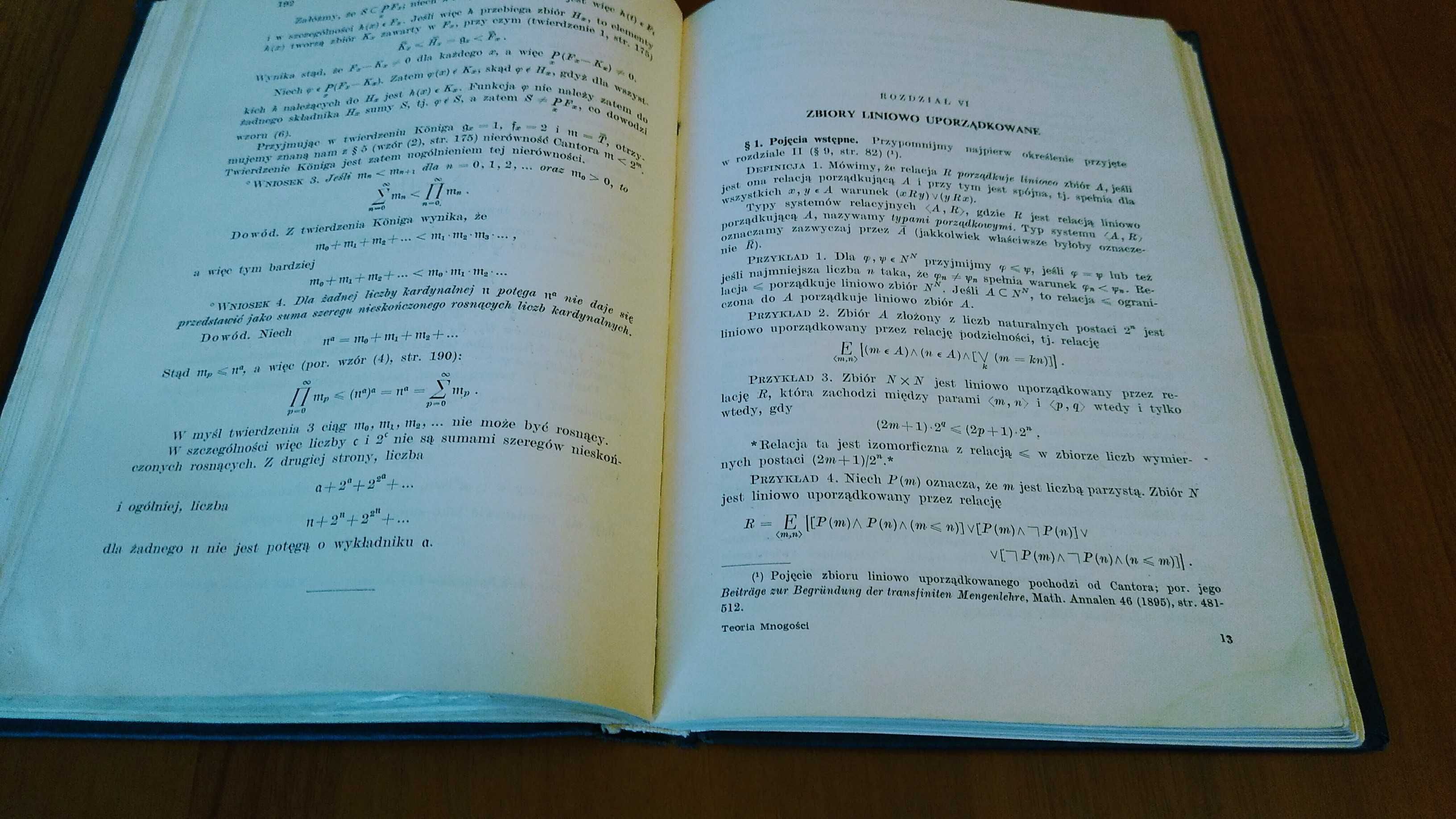 Teoria mnogości  Monografie Matematyczne 27 Kuratowski Mostowski