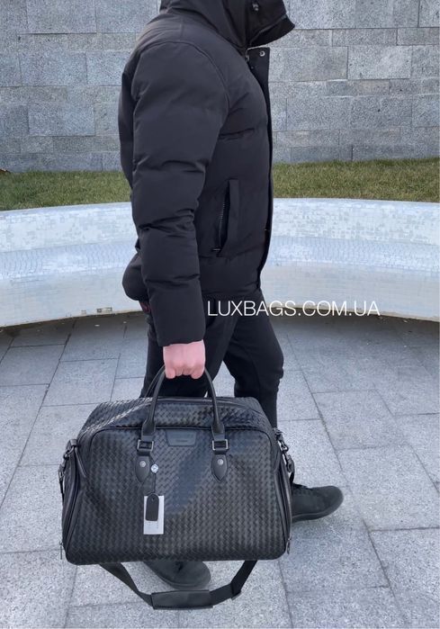 Мужская кожаная дорожная сумка спортивная B0ttegaVeneta