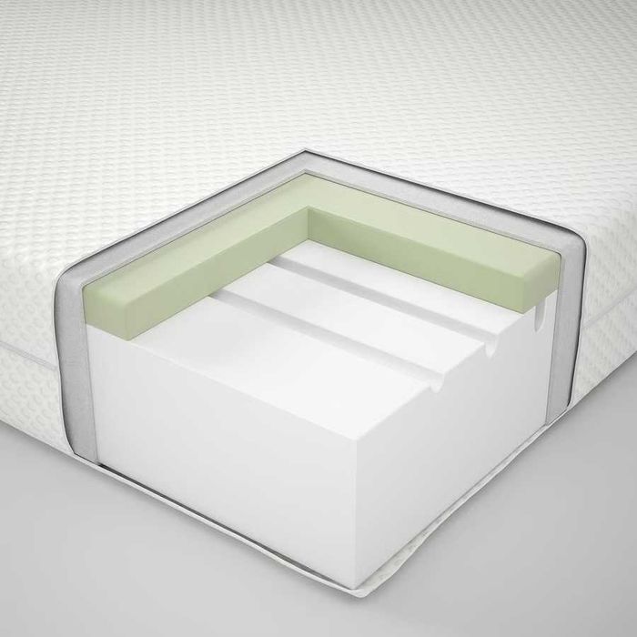 Colchão IKEA ÅBYGDA de espuma, firme/branco, 160x200 cm (bom estado)