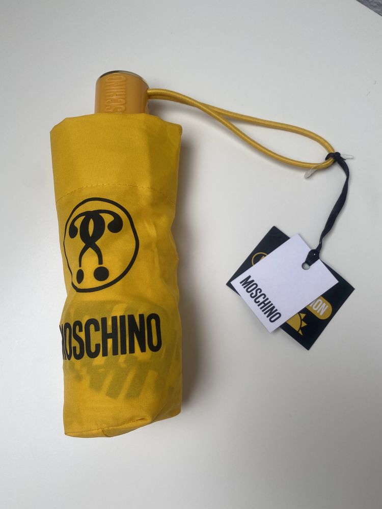 Оригинал! Брендовый маленький зонт Moschino Couture supermini, в чехле