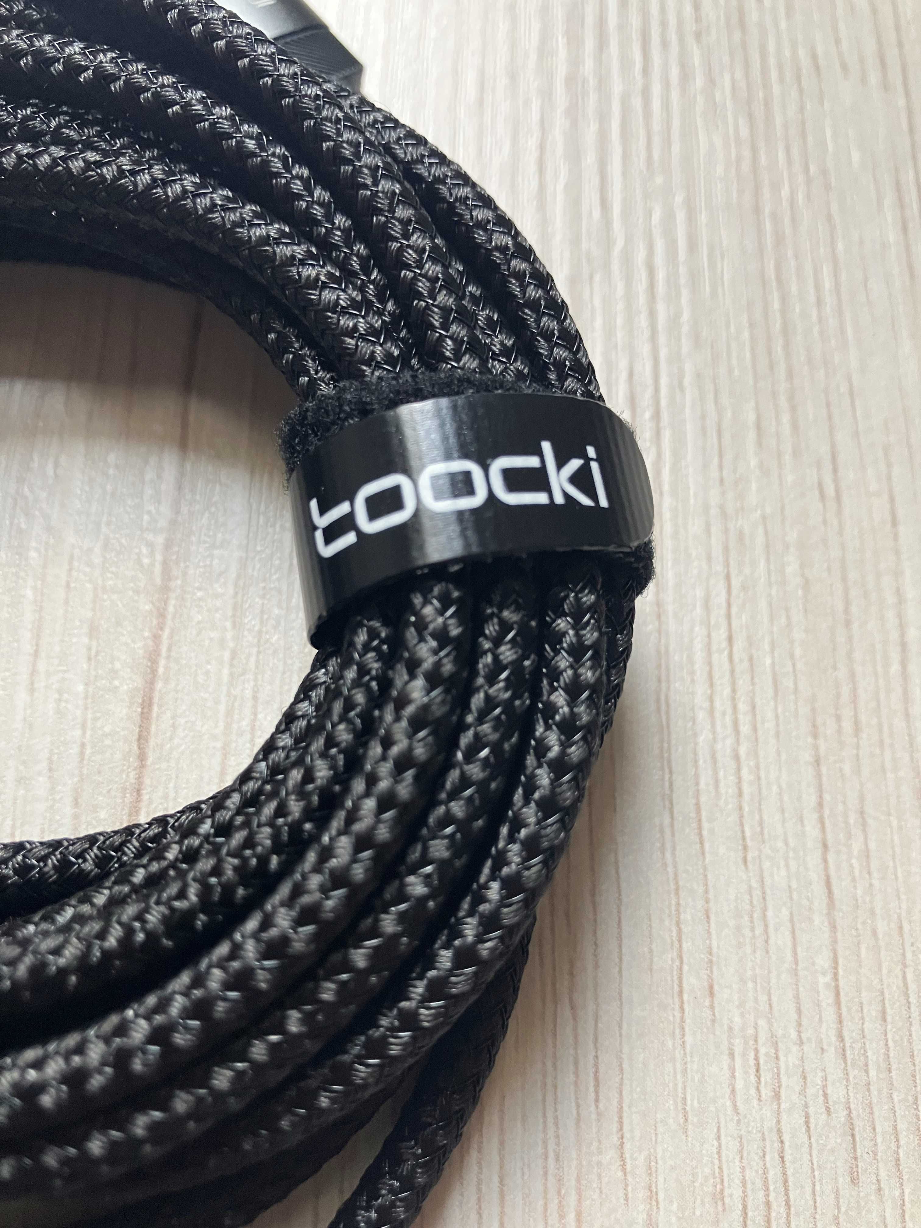 3x Kabel USB C 100W 3 metry ładowarka oplot wzmacniany pancerny Toocki