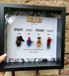 Ramka dzień ojca prezent dla Taty figurki jak LEGO bohaterzy HULK THOR