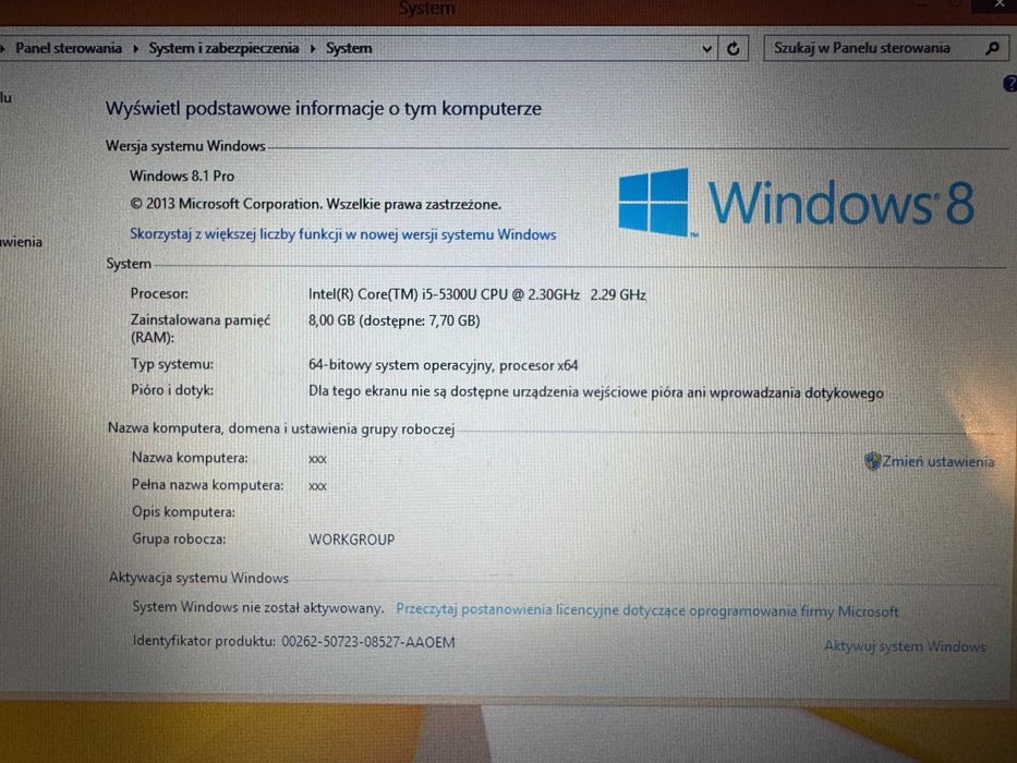 Laptop Lenovo ThinkPad T450s i5-5300U 8Gb RAM 240Gb SSD