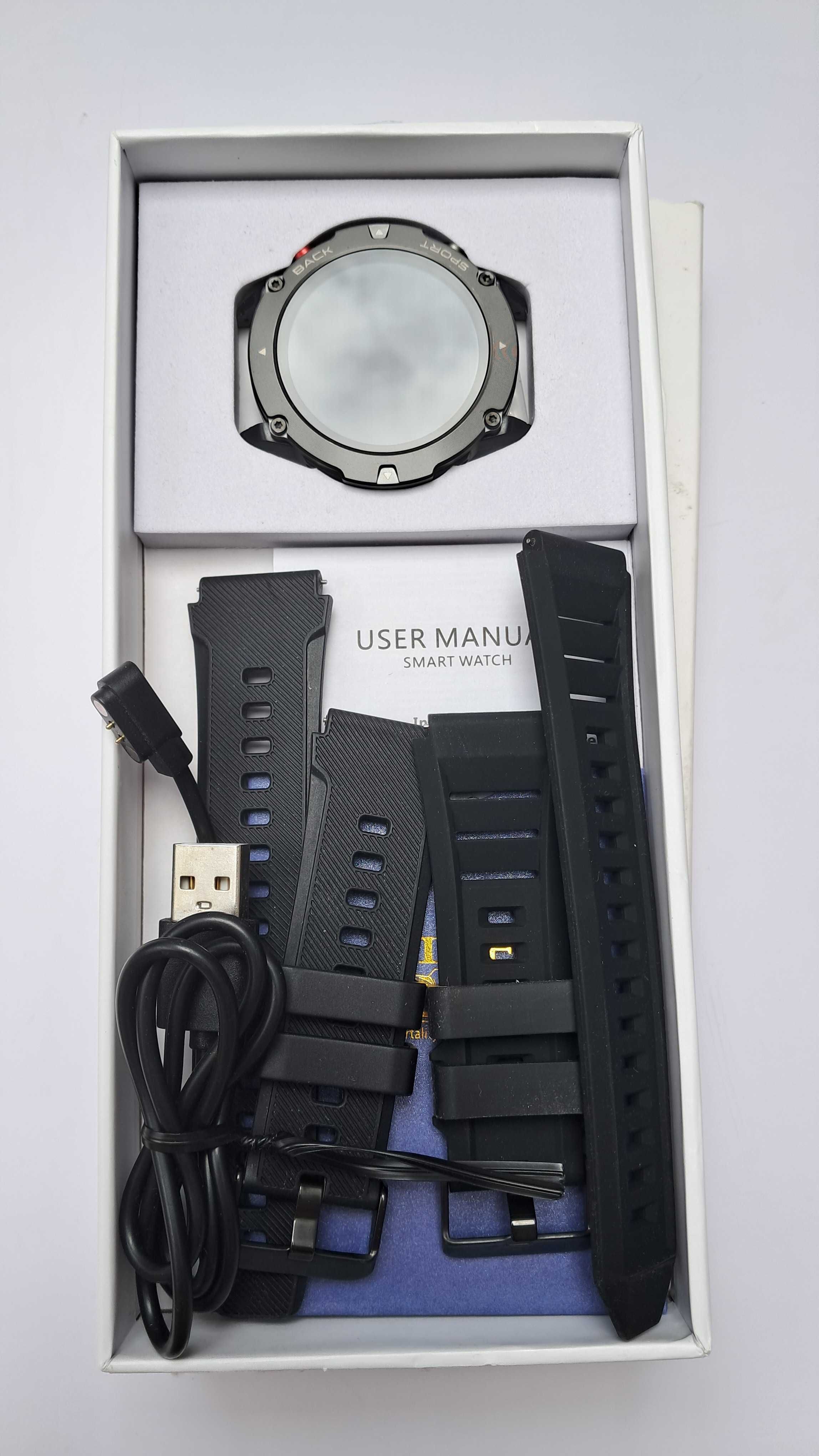 Smartwatch z funkcją telefonu LIGE BW1830A-ZMX czarny, dwa paski
