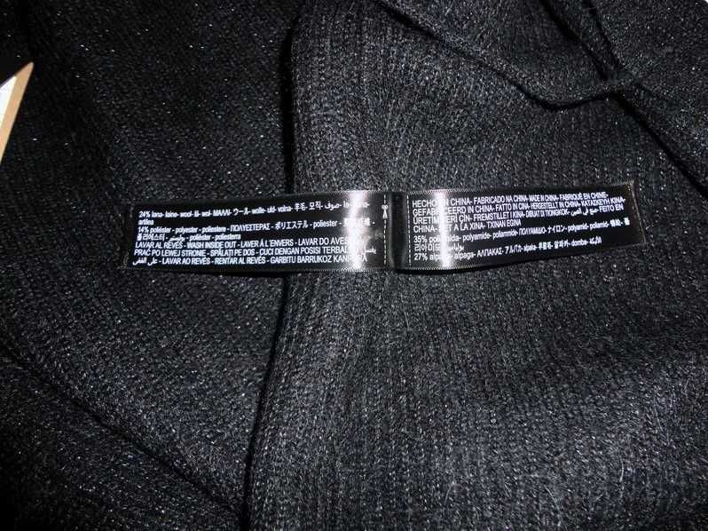 Casaco preto alpaca Massimo Dutti