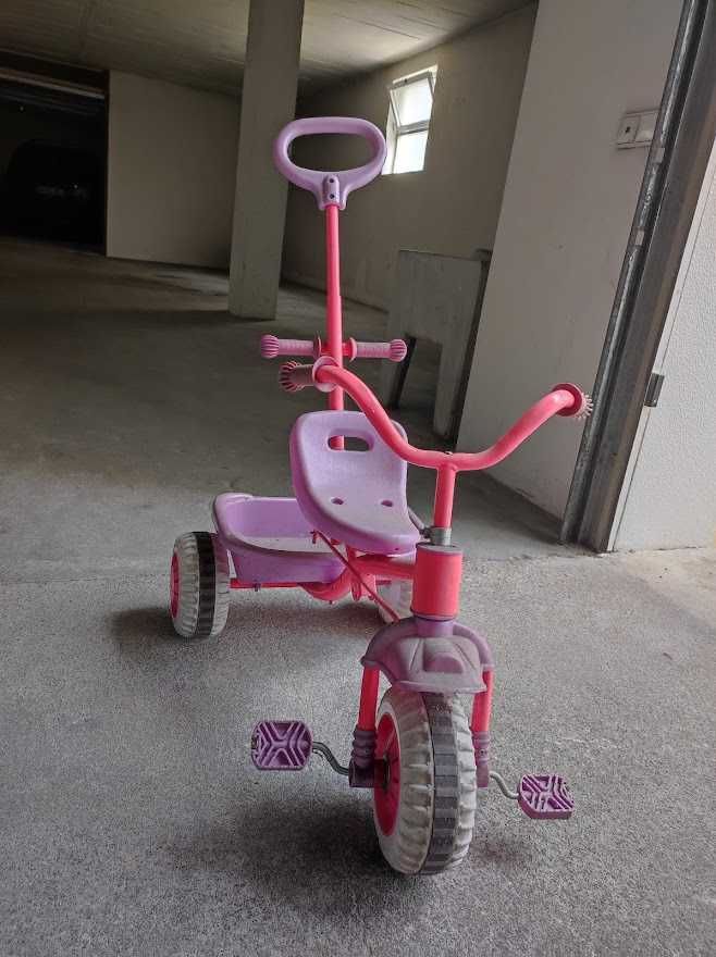 Triciclo Menina Lilás e Cor de Rosa