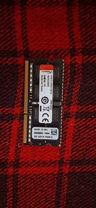 Оперативна пам'ять для ноутбуків HyperX 8gb ddr3