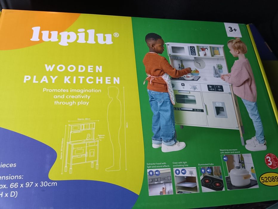 Nowa drewniana kuchnia dla dzieci nowe funkcje Lidl / Lipilu