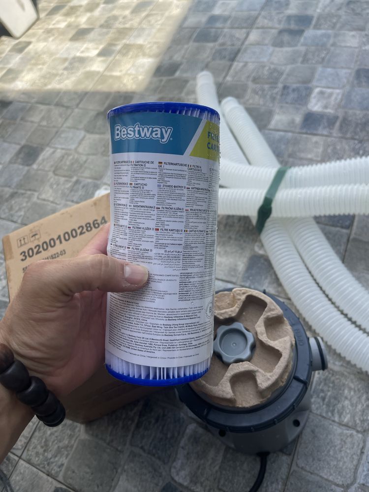 Bomba de piscina bestway + tubos + filtros