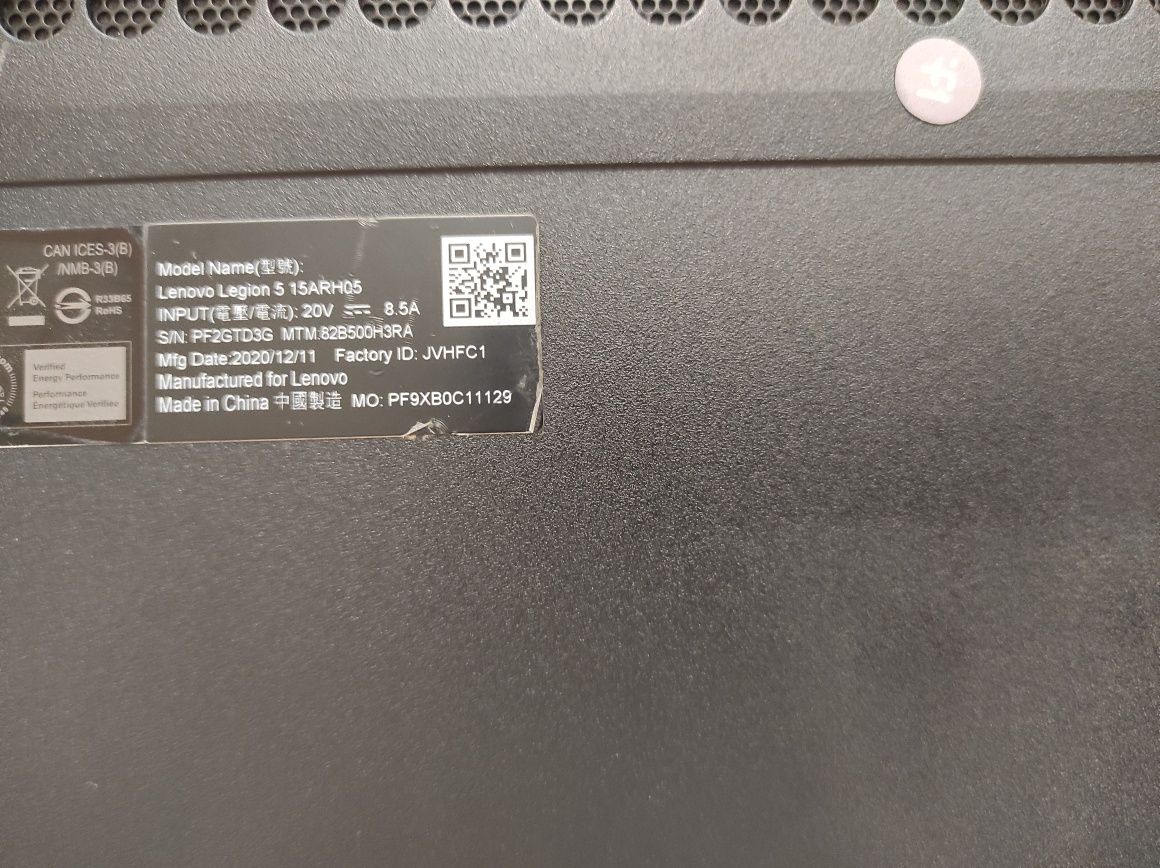 Lenovo legion 5 15АRH