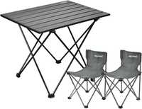 Zestaw turystyczny campingowy 2 krzesełka stolik składany solidny