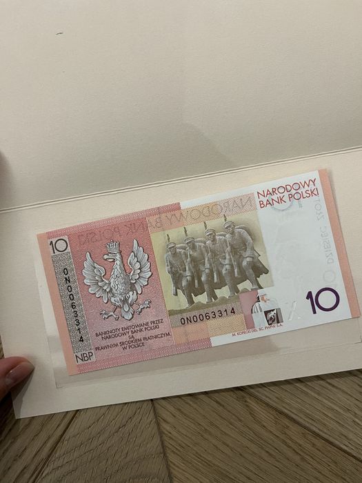 Banknot kolekcjonerski 10 zl niepodległość Piłsudski UDC