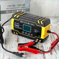 Зарядное устройство автоиаккумулятора зарядне foxsur 12 24 в 8А