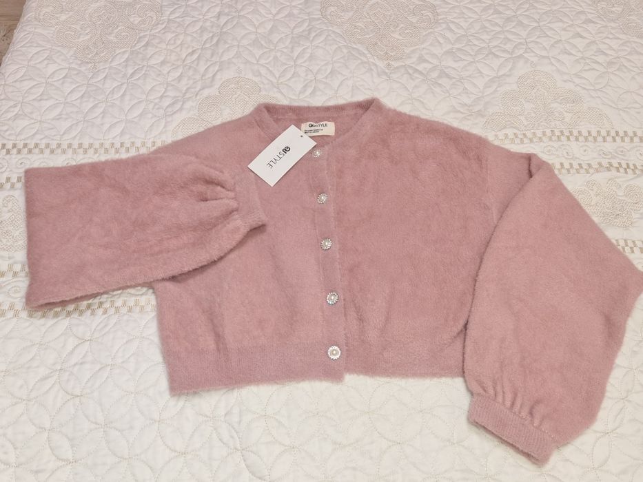 Кардиган олд мані,old money,з альпаки,Светр,Polo,кофта,з розою,Dilvin