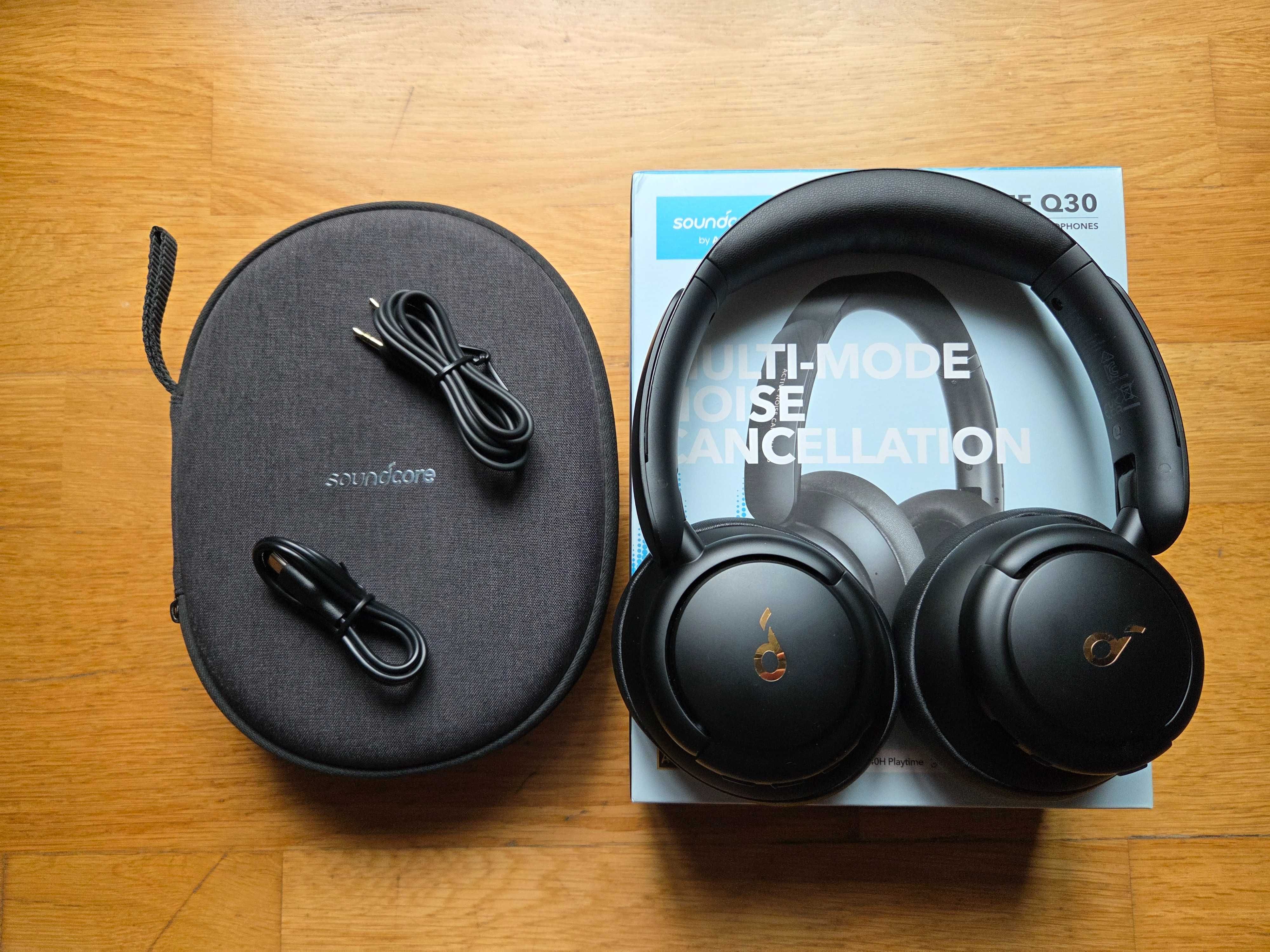 Słuchawki bezprzewodowe bluetooth nauszne Soundcore Q30 czarne ANC