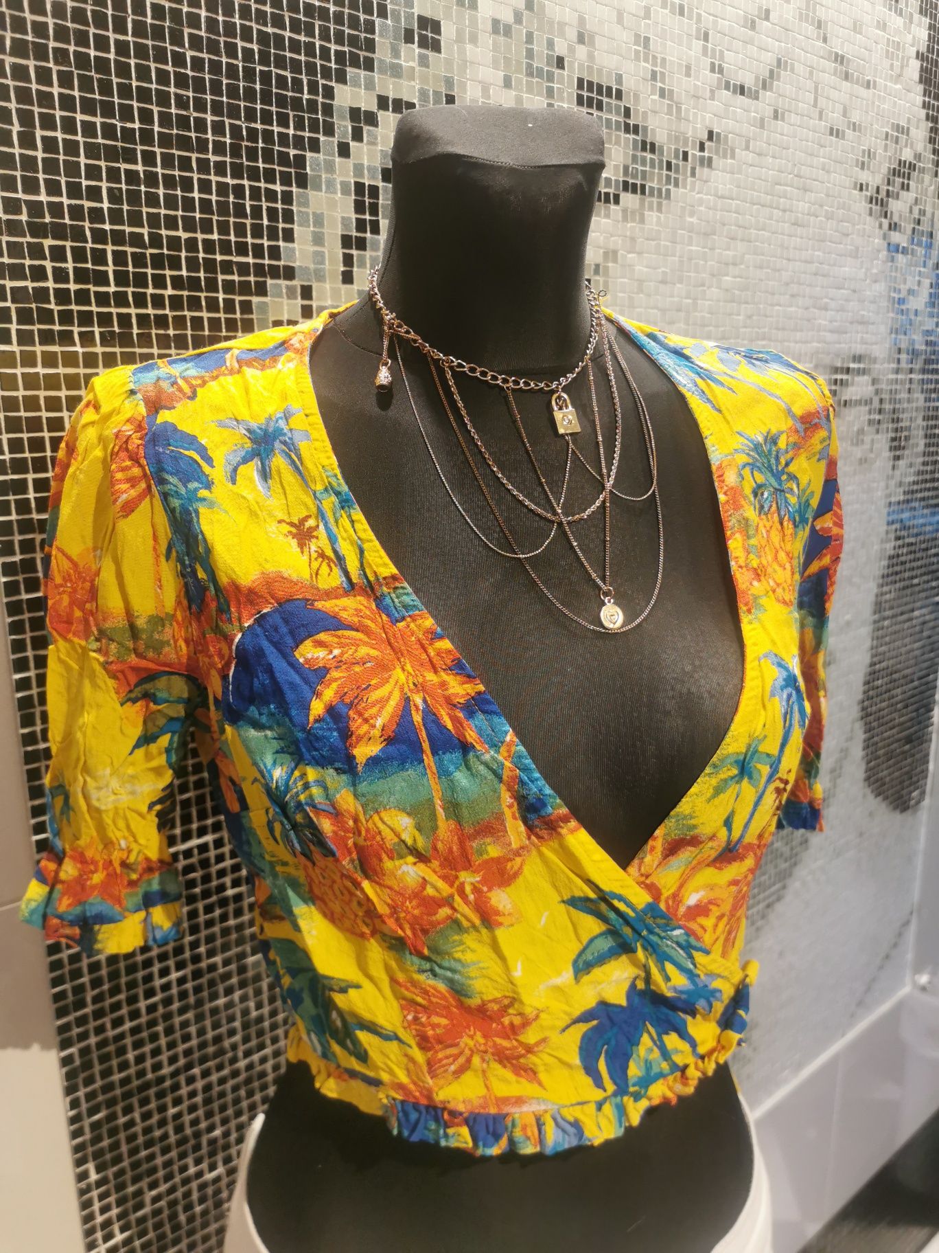 Zara top wzory rozmiar xs