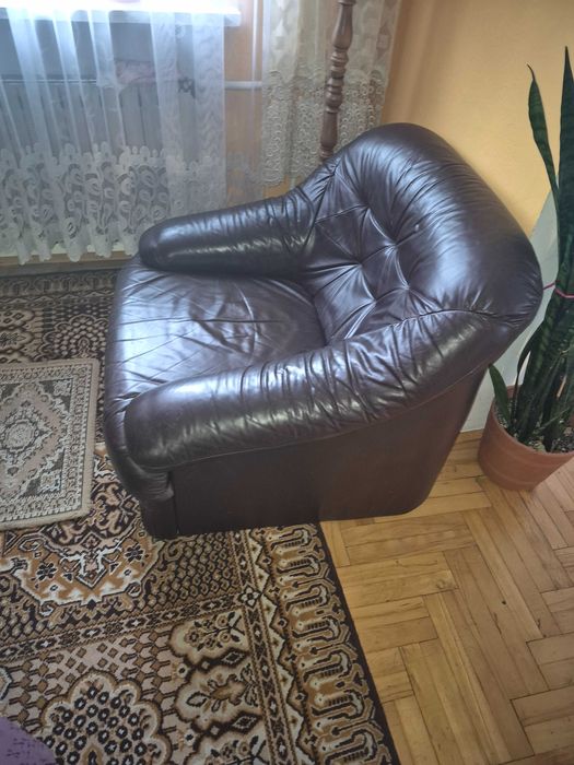 Skórzany komplet wypoczynkowy