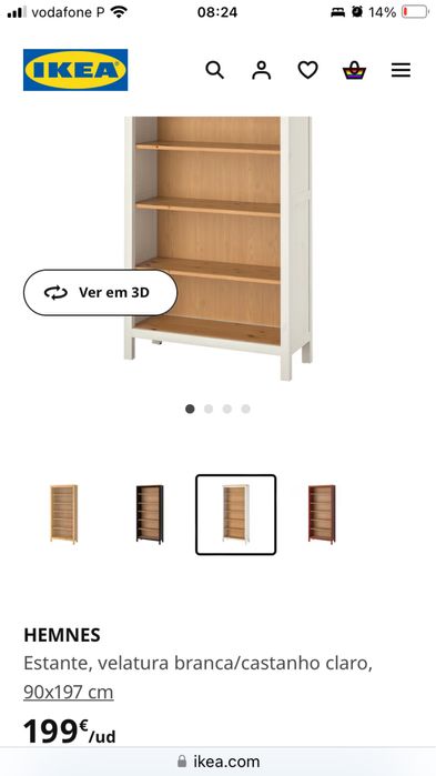 Estante Hemnes velatura branca