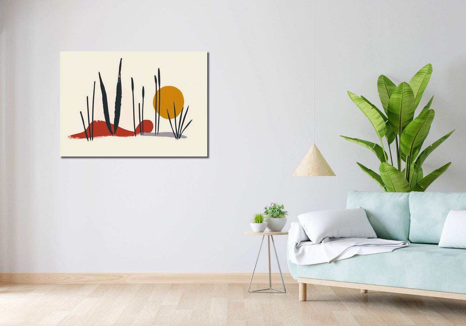 Obraz 100x70cm Trzcina przy Zachodzie