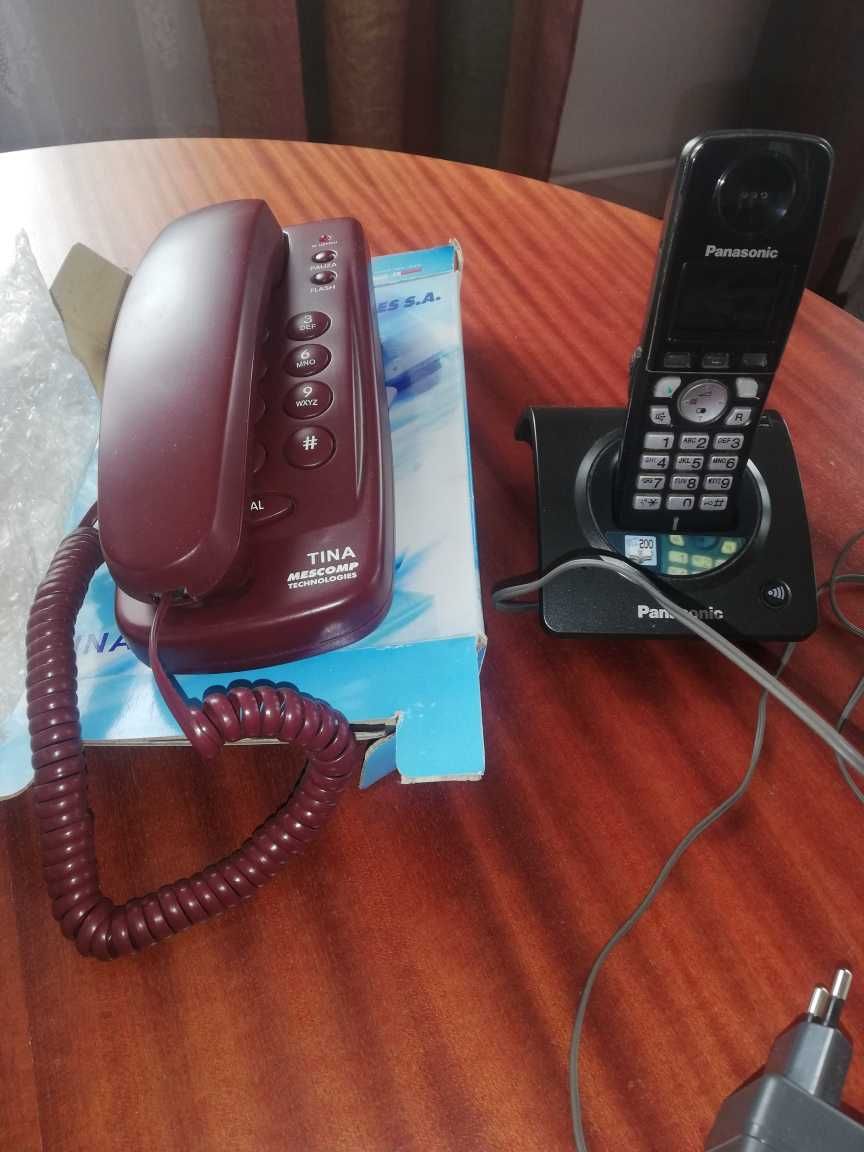 2 telefony bezprzewodowy panasonic kx-tg8070pd + nowy Tina mescomp