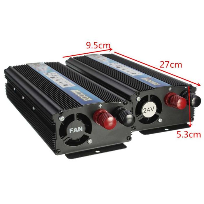 Conversor de corrente -inversor 2000 w DC 12  AC 220  Tb há 24volts