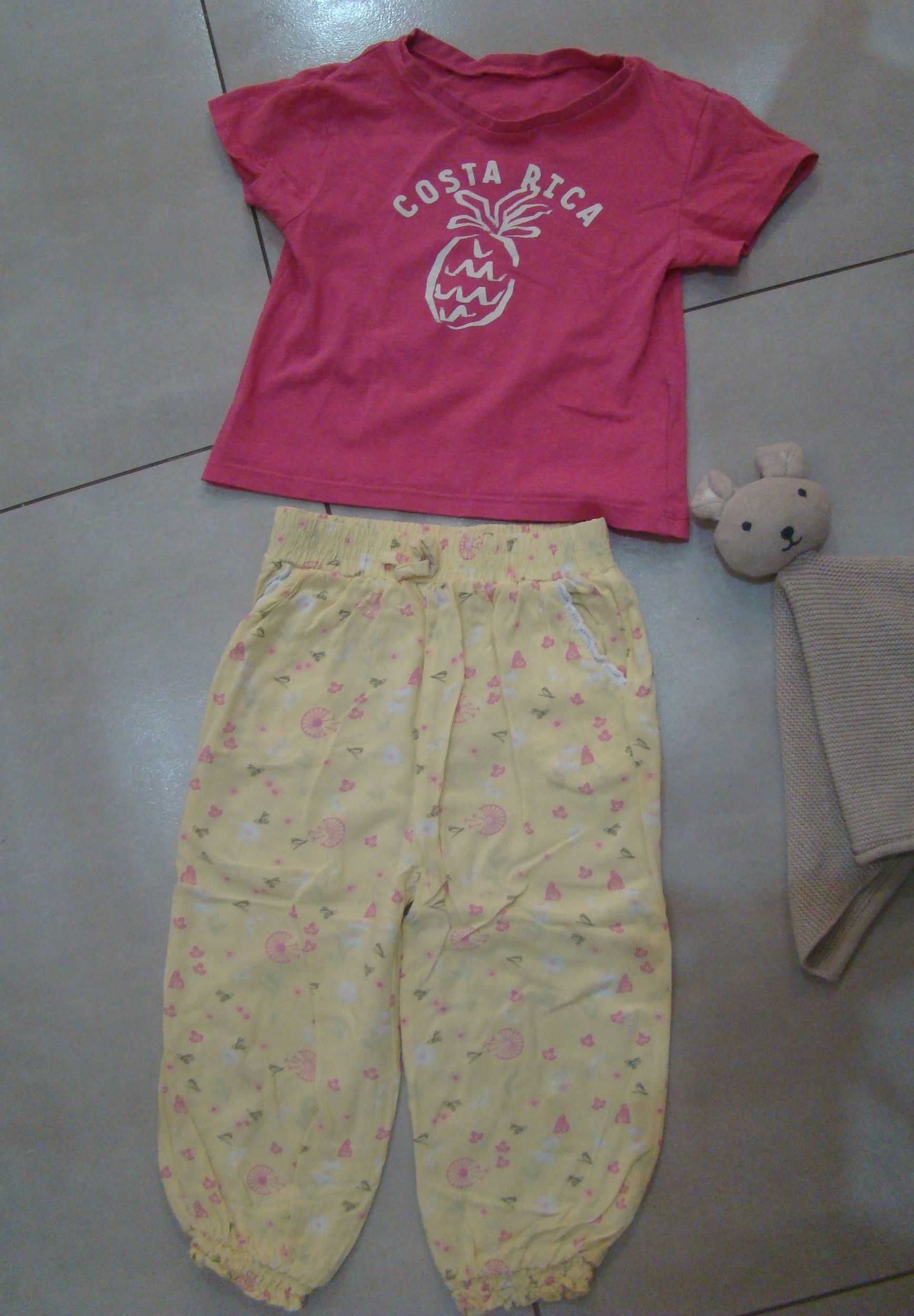 Manguun H&M zestaw spodnie + t-shirt 80-86cm 12-18m.