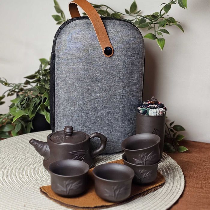 Дорожній сервіз +❱ на 4 персони з чайницею ❰+ ісинська глина