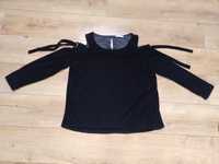 Elegancka czarna bluzka welurowa Reserved rozmiar 42
