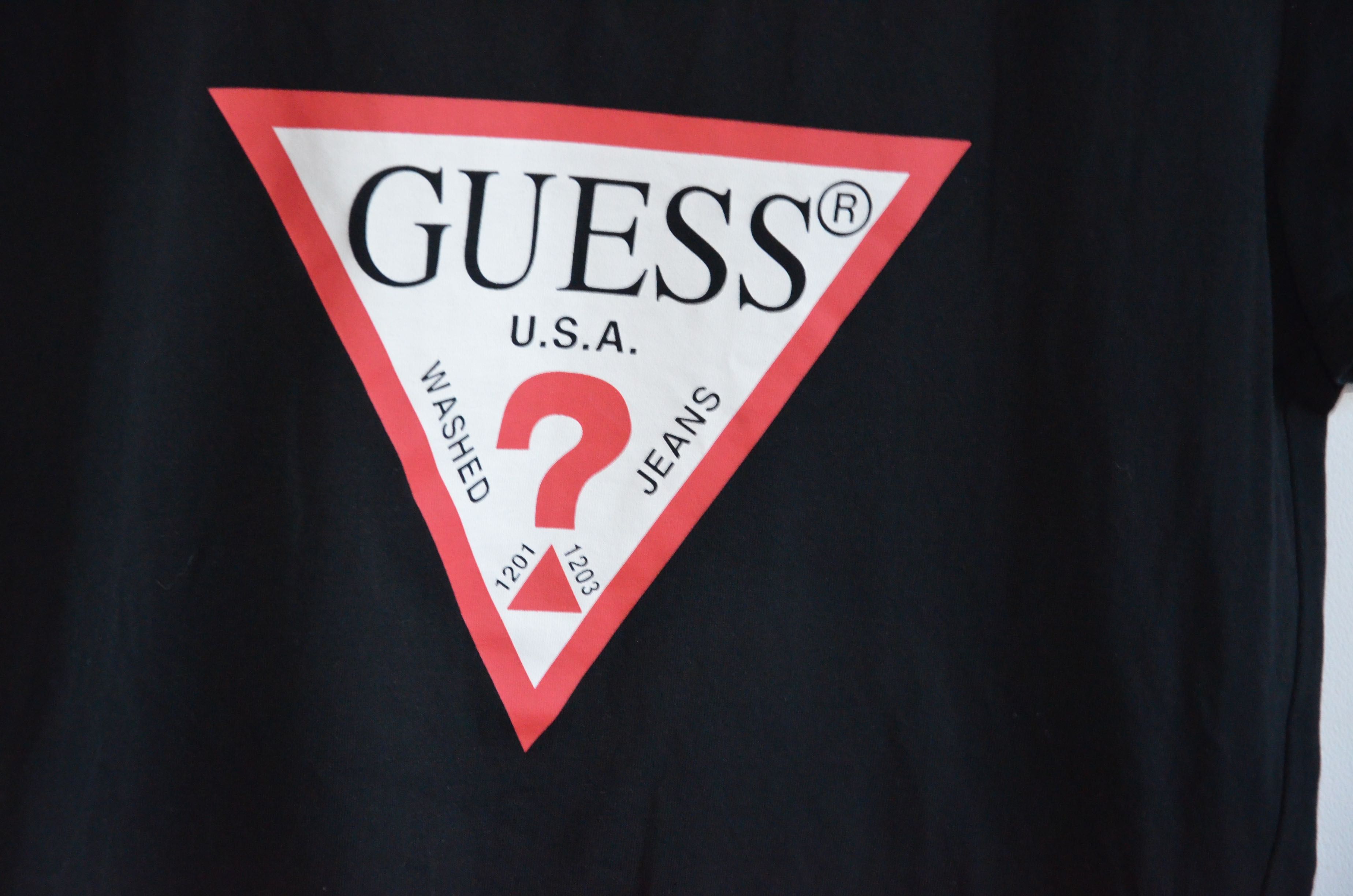 Guess  t-shirt r. M czarna z logo
