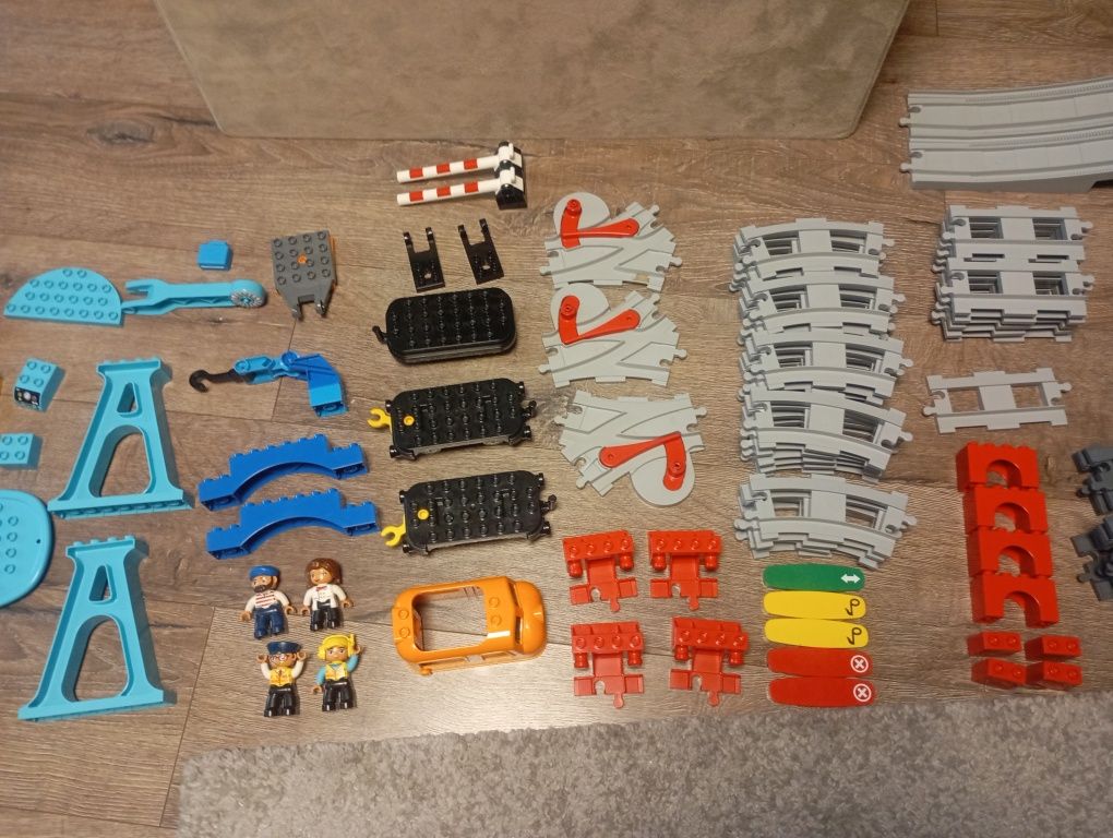 LEGO Duplo Pociąg parowy tory most 10875,10882,10872