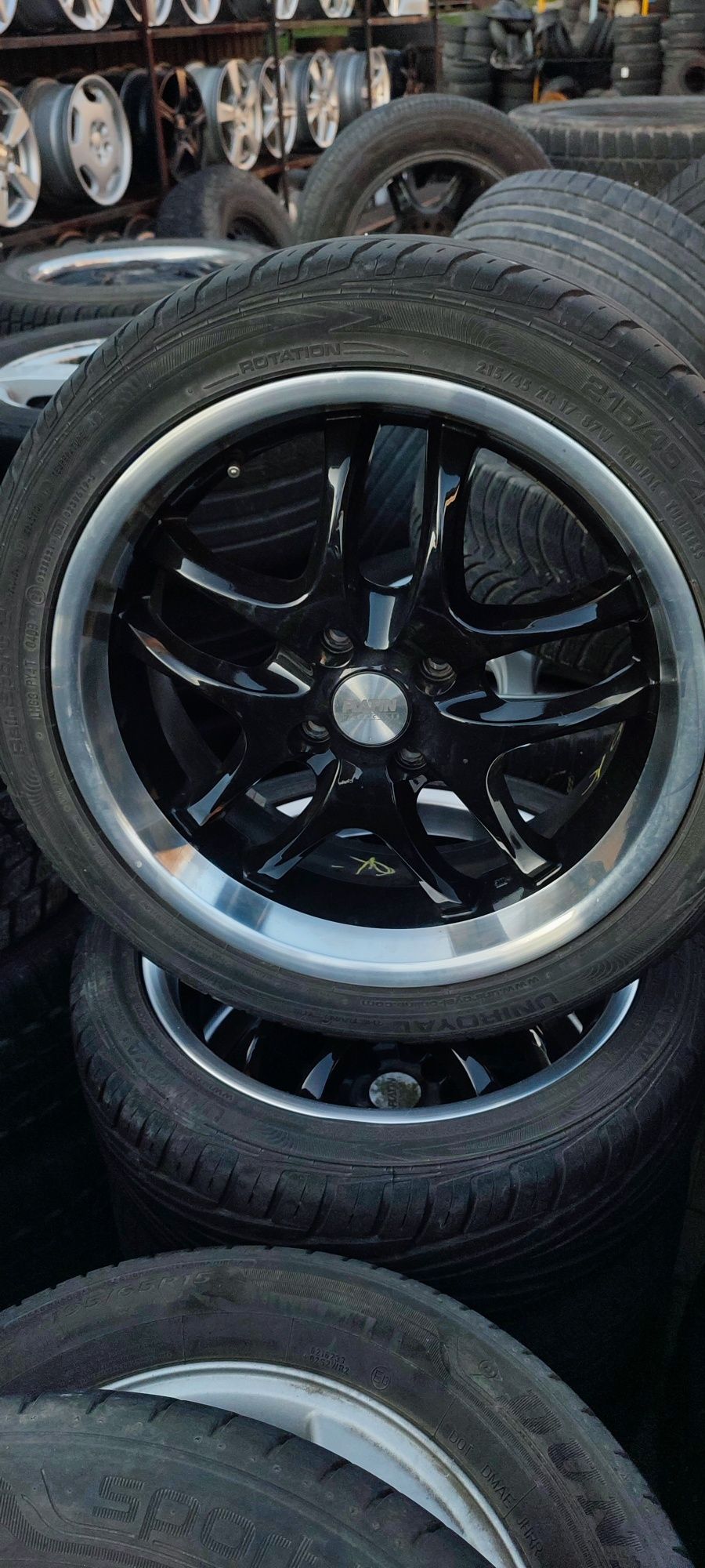 17 4x108 et35 felgi aluminiowe czarne poletka rant np Ford