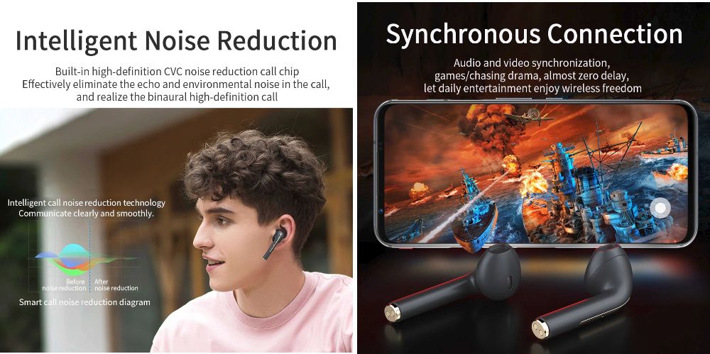 Słuchawki bezprzewodowe Super Dźwięk Qualcomm apt-x HiFi czarne nowe