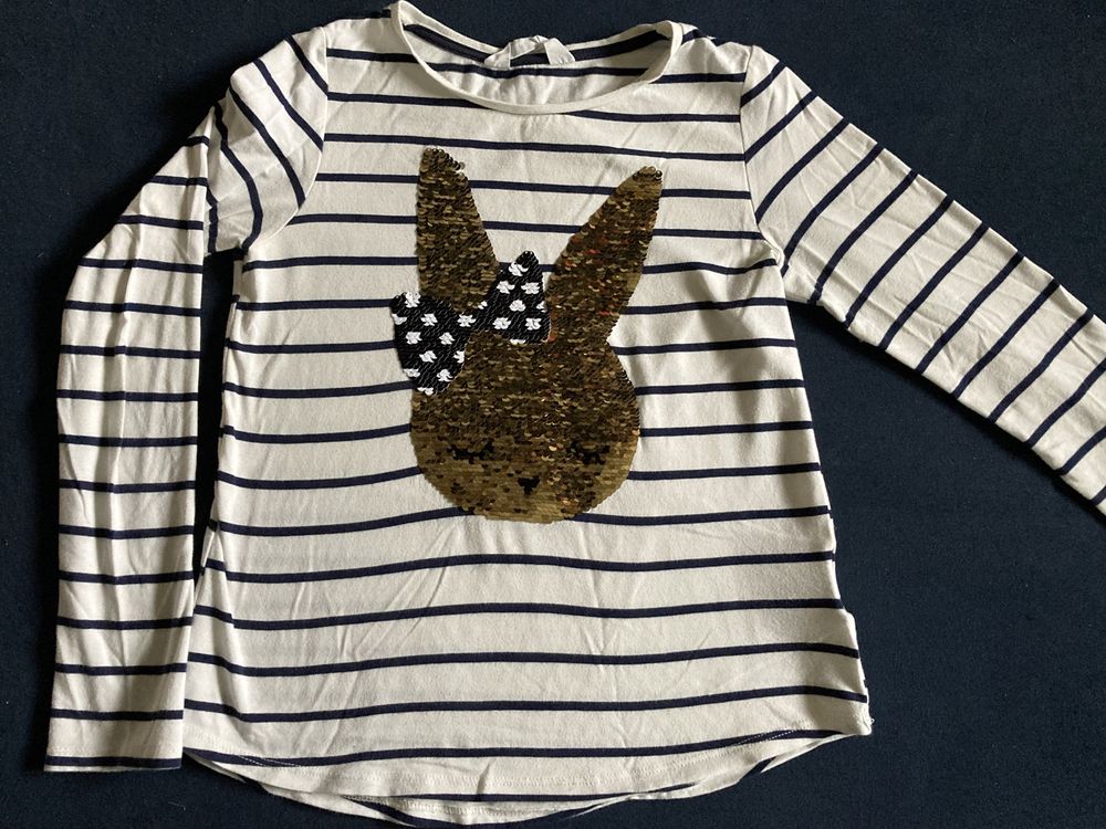 HM H&M bluzka z odwracanymi cekinami 8-10 lat 134-140