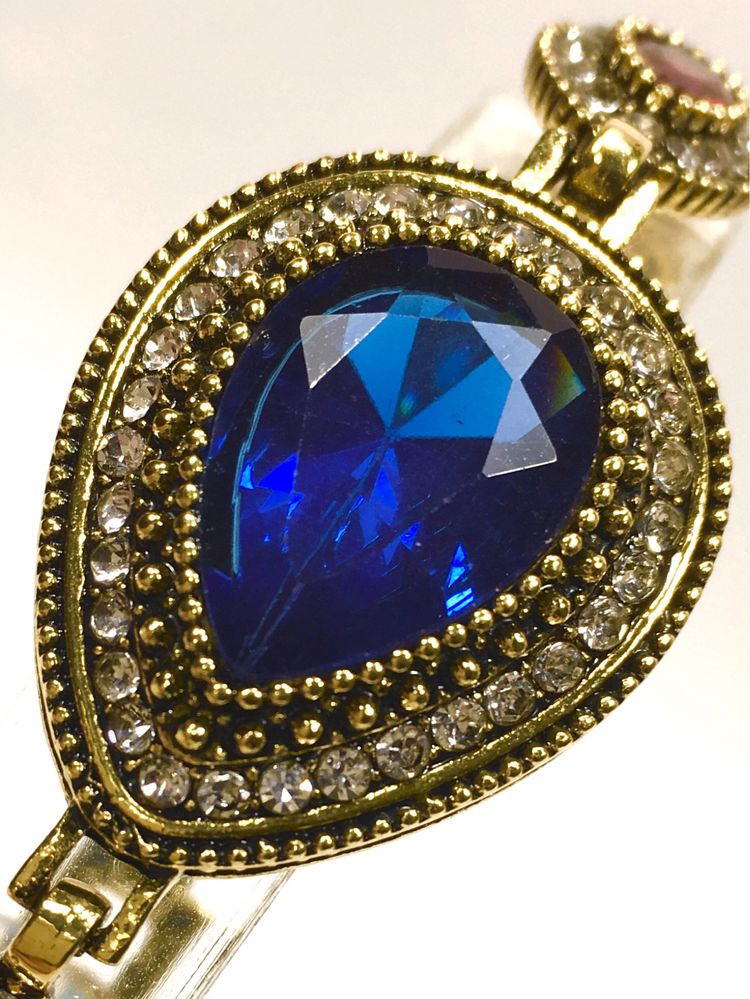 Złota bransoleta Fabergè•wybite próby•pozłacana 585, 14K