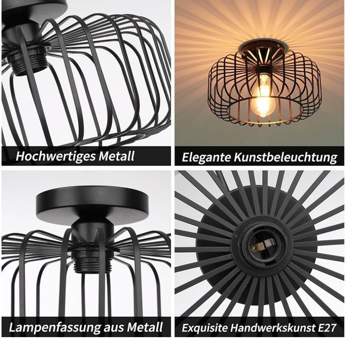 Lampa Sufitowa Industrialna Vintage