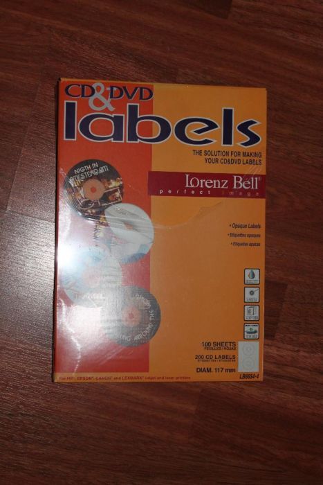 200 Etiquetas para CD e DVD Lorenz Bell