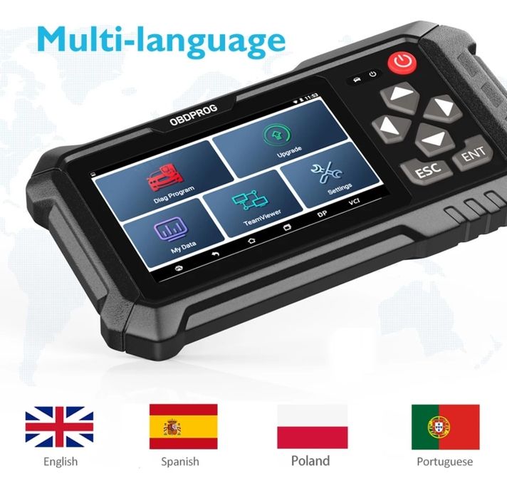 Obdprog m500 obd2 scanner ferramenta de ajuste quilometragem óleo rede
