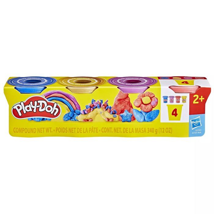 Play-Doh. 4 metaliczne kolory masy. Hasbro