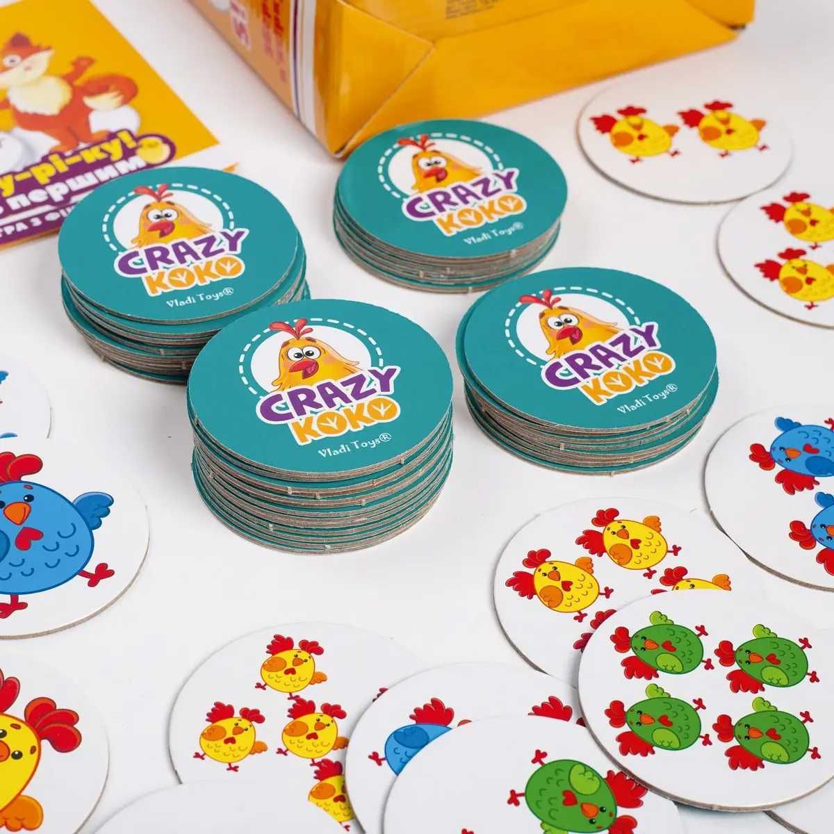 Гра настільна Vladi Toys розважальна Crazy Koko «Ку-ку-рі-ку!» (Укр)