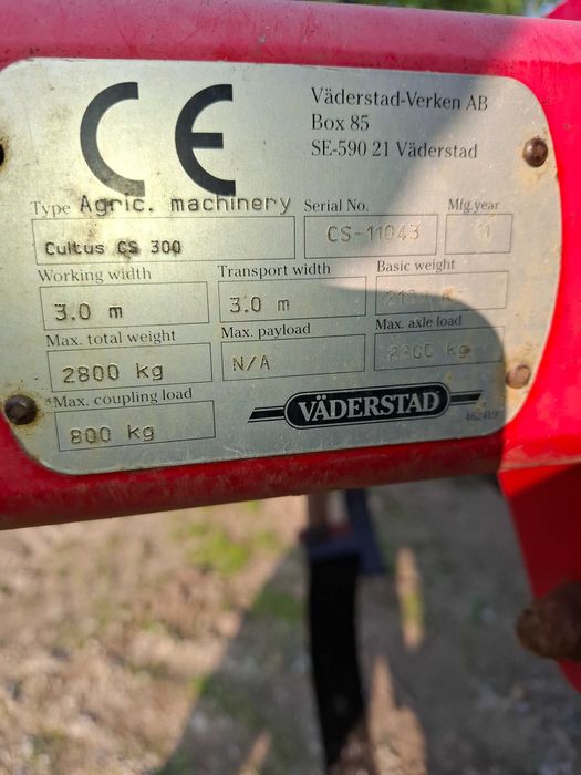 Vaderstad cultus 3 metry