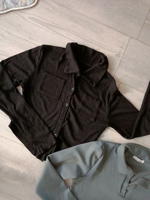 Bluzki długi rękawa crop top S/M