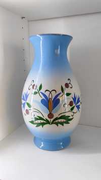 Duży porcelanowy wazon wzór kaszubski chodzież 26 cm niebieski-biały