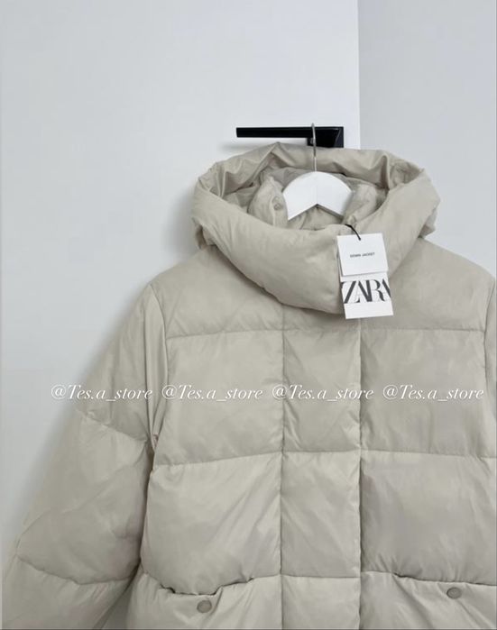 Пуховик Zara пухове пальто куртка