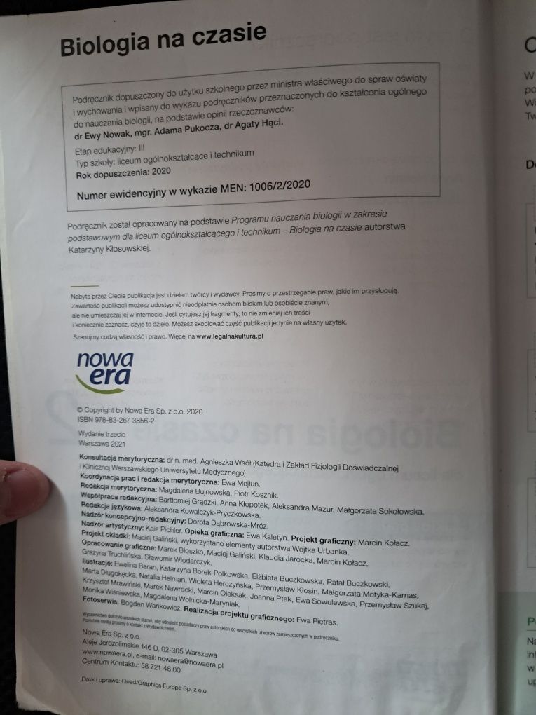 Podręcznik do Biologii dla klasy 2