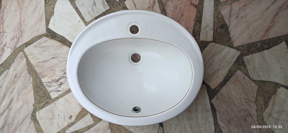 Pedra e lavatório para móvel de casa de banho